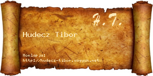 Hudecz Tibor névjegykártya